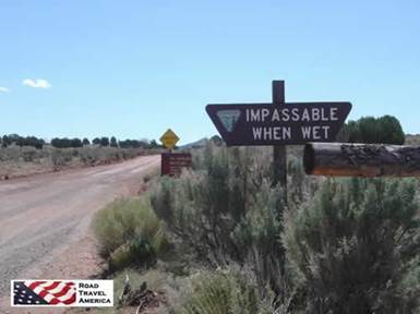 Route impraticable lorsqu'elle est mouill�e