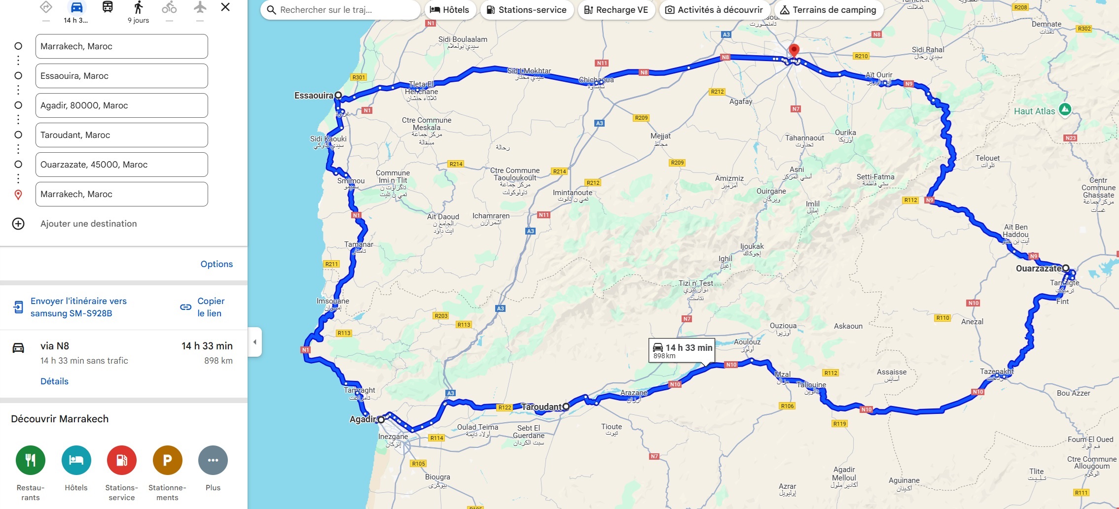 Trajet Maroc Sans Casa