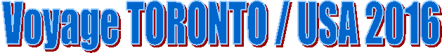 Voyage TORONTO / USA 2016