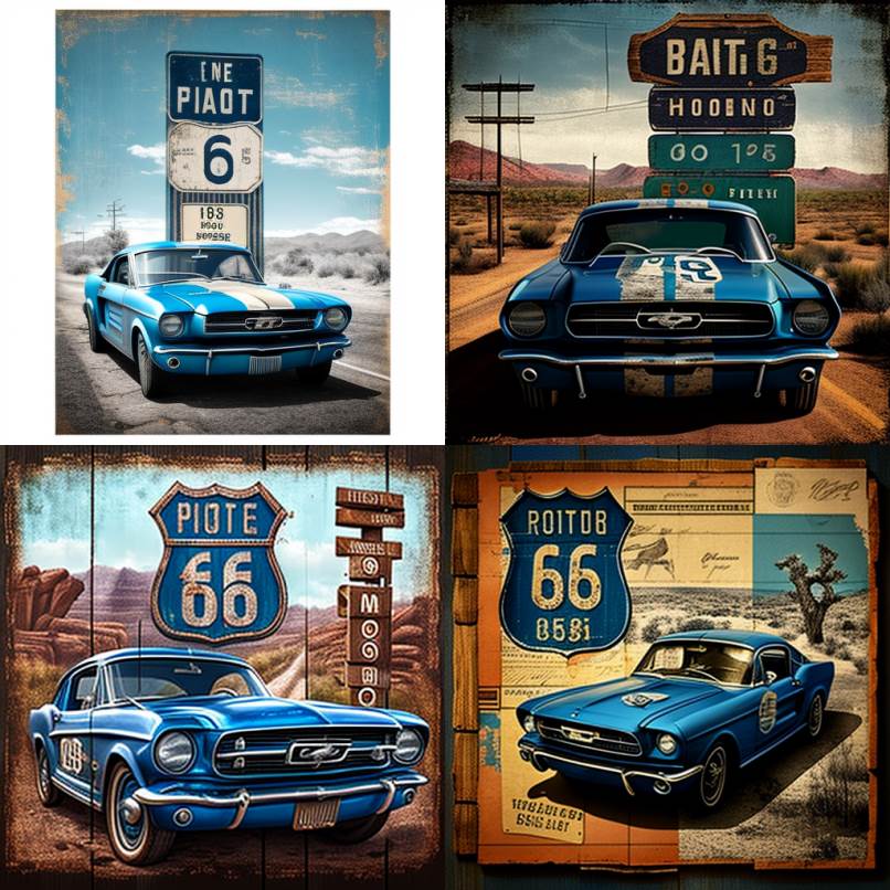 Larchouma_panel_indication_route_66_blue_and_ford_mustang_00fd05f7-dd2c-4fbd-8ae4-a61c5503fde0.png