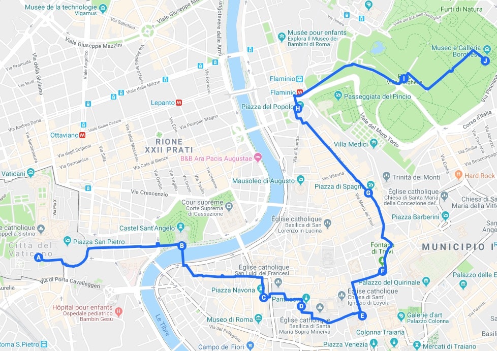 Jour 1 : Proposition d'itin�raires pour d�couvrir Rome.