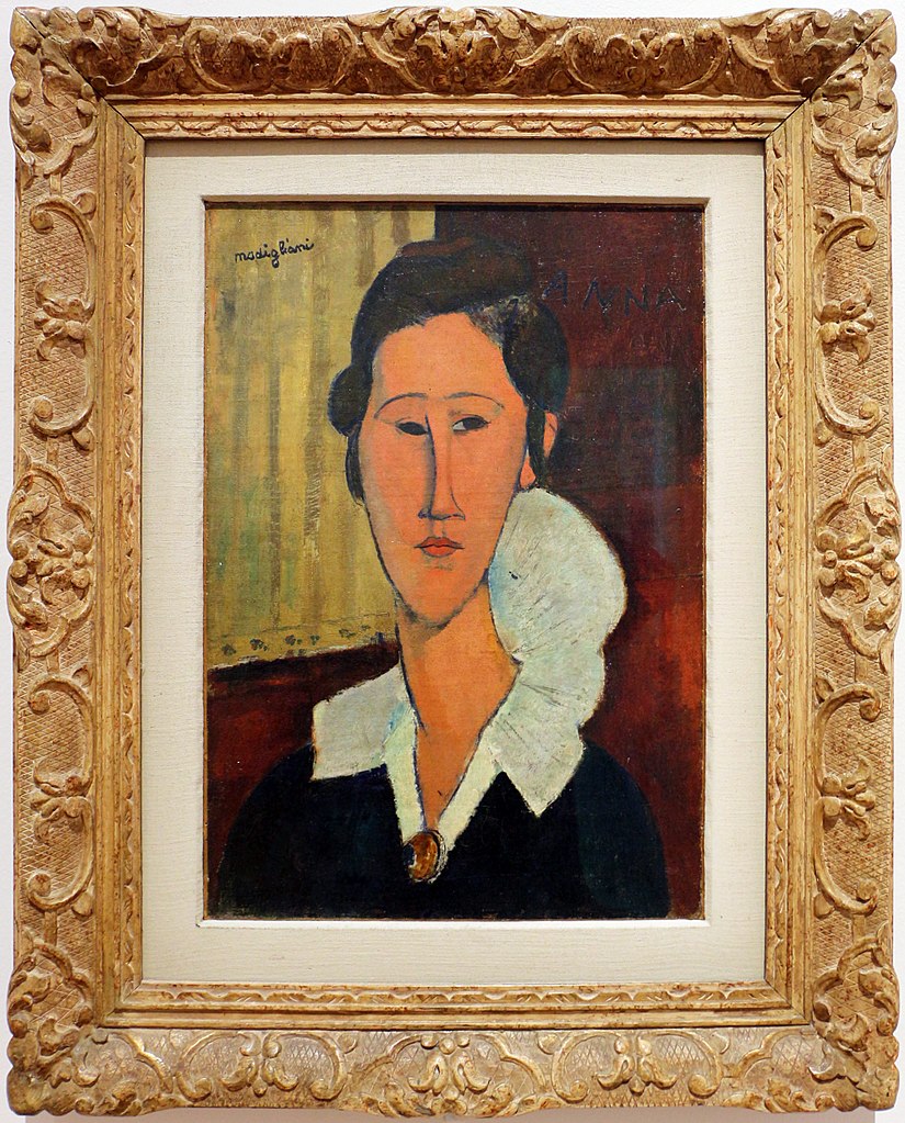 "Portrait d'Hanka Zborowska" (1917) par Modigliani au GNAM, mus�e d'art moderne � Rome.
